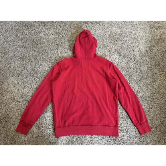 AMERICAN EAGLE Outfitters Red Sweater Hoodie Jacket Athletic Fit Y2k 90s SMALL - Picture 2 of 6